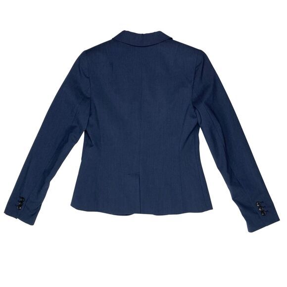 Banana Republic Blazer Womens 4 Blue Wool Office Career Chic Minimalist Coat New - Picture 6 of 16